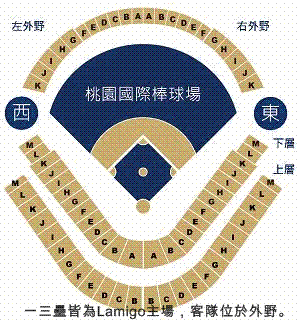中華職棒27年例行賽 動紫大盛音樂祭座席図