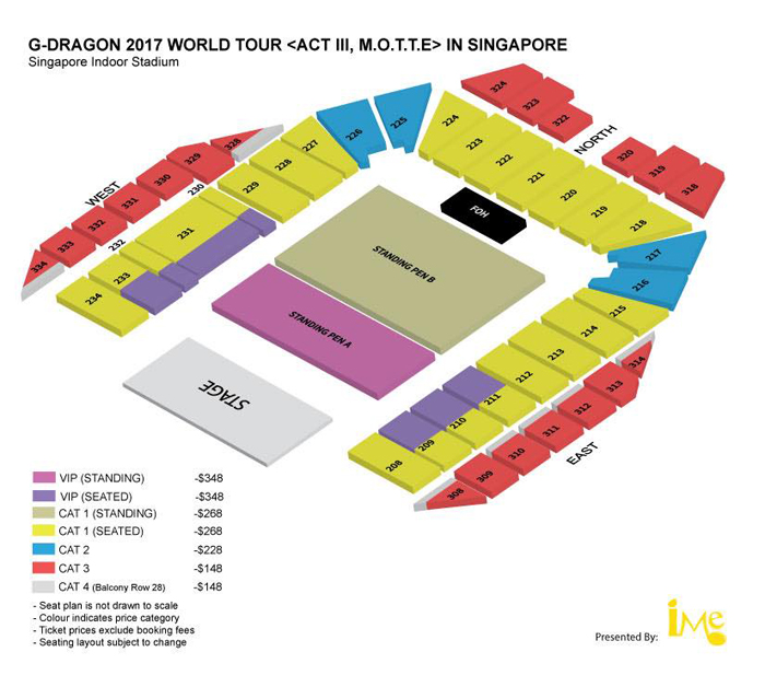 G-DRAGON シンガポール座席表