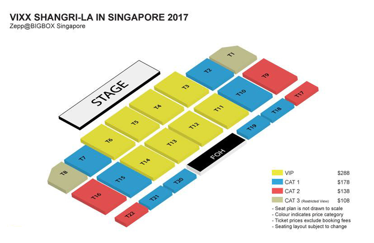 VIXXシンガポール座席表