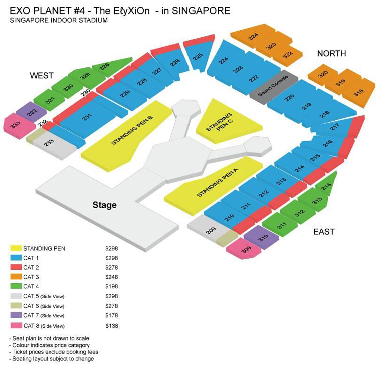 EXO4シンガポール座席表