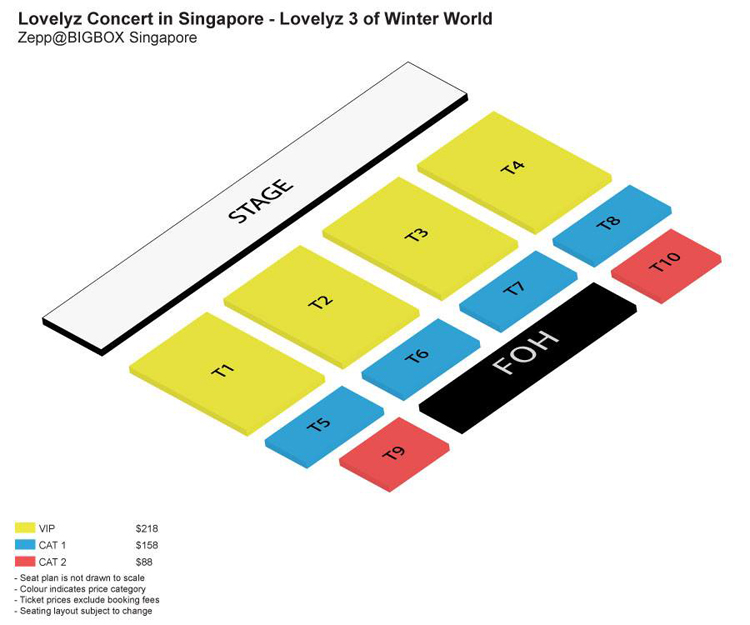 LOVELYZシンガポール座席表