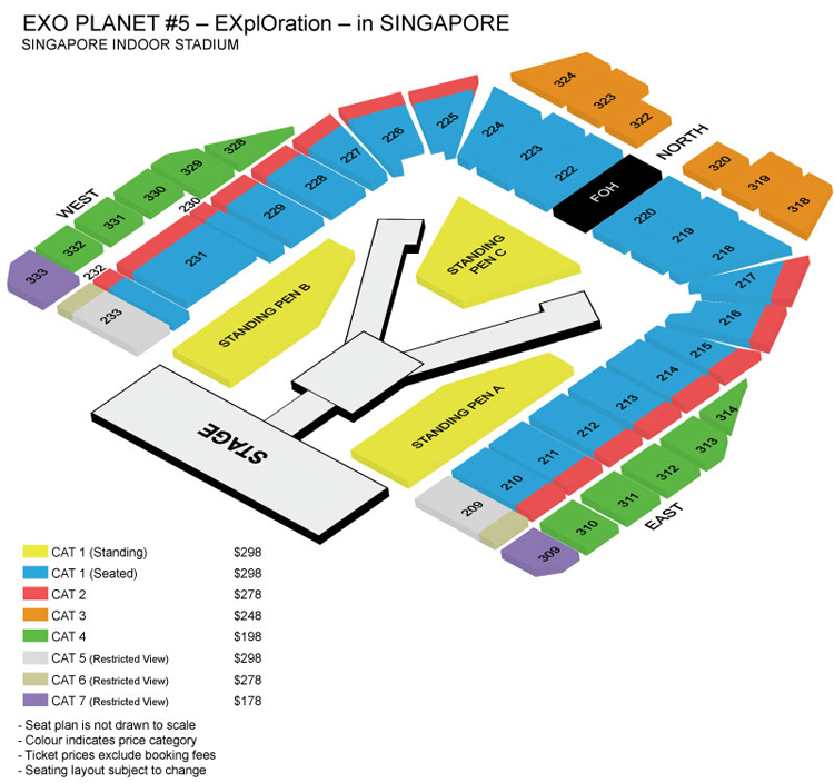 EXOシンガポール座席表